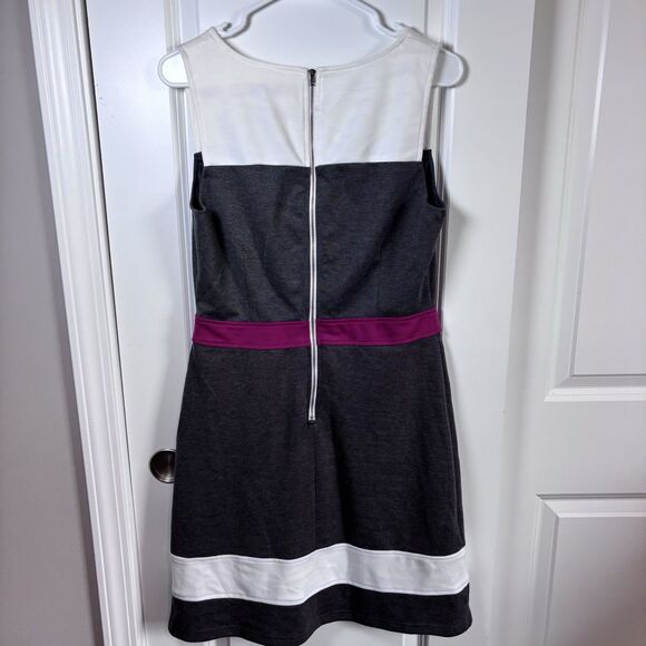 41 Hawthorn Sloane Colorblock Ponte Sheath Gray,White and Pink Dress Size M - Picture 3 of 10